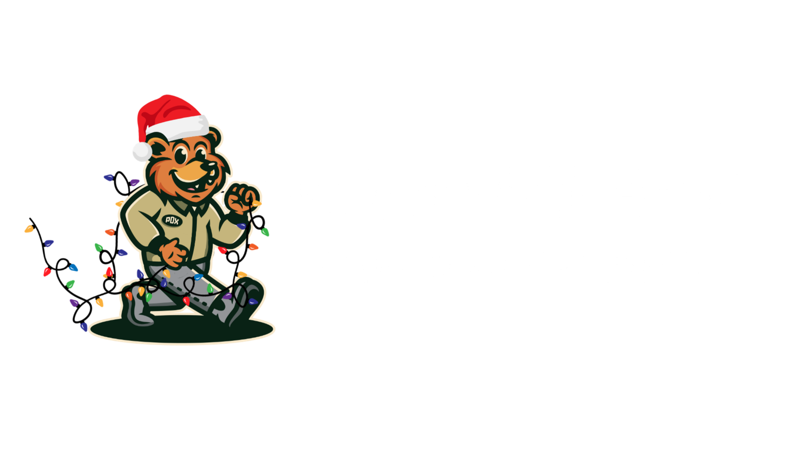 Wonderland Christmas lights installation company mascot
